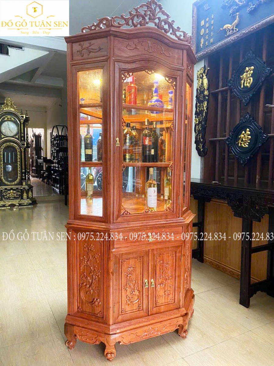 giới thiệu Tủ rượu gỗ hương